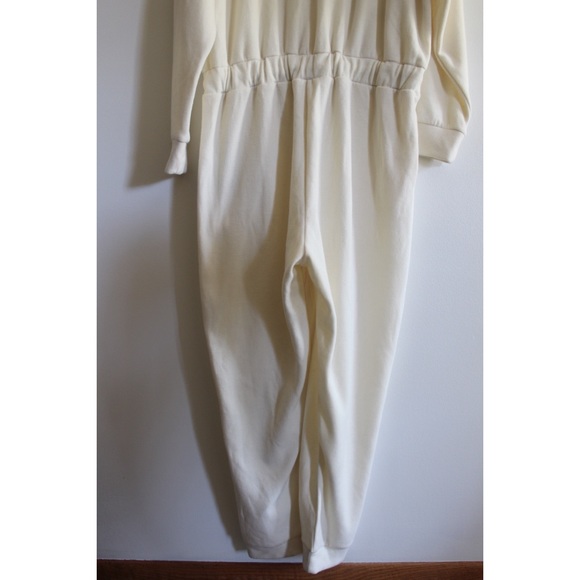 Zara Ecru Cream Zipped and Drawstring Waist Soft Touch Jumpsuit BNWT Large - Picture 14 of 15